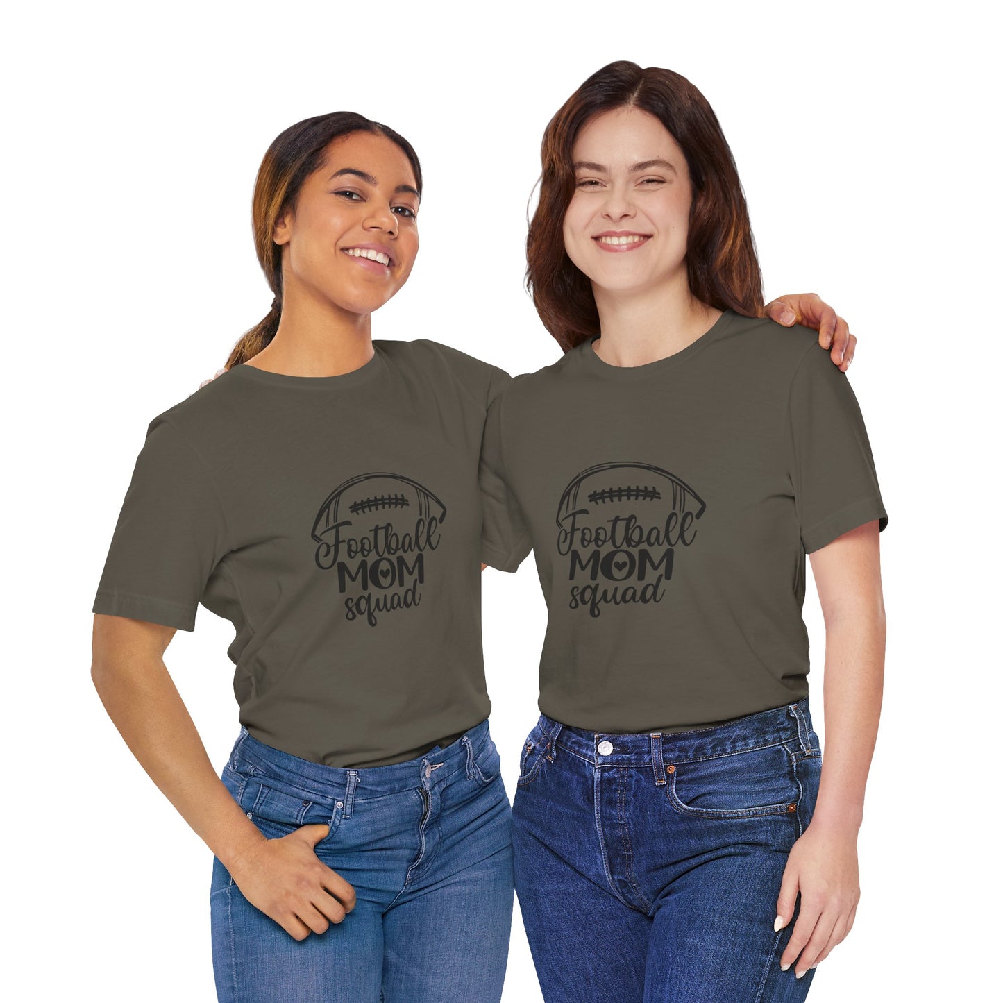 "Football Mom Squad" T-Shirt | Game Day Mom Shirt, Unisex Jersey Short Sleeve T-Shirt for Football Moms, Sports Shirt, Gift for Game Day, Team Spirit Wear