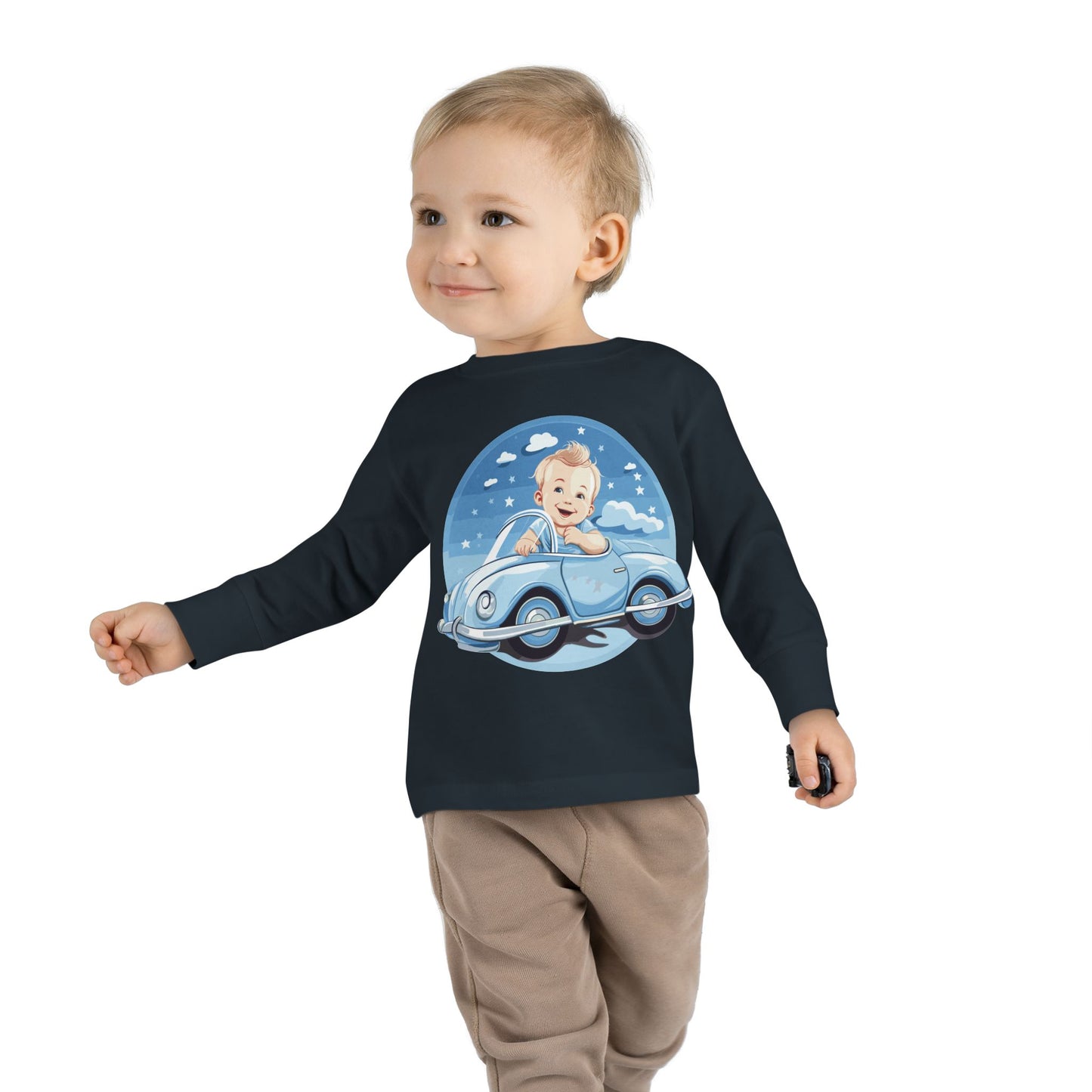 Unisex Graphic 100% Combed Cotton Toddler Fit Long Sleeve Tee