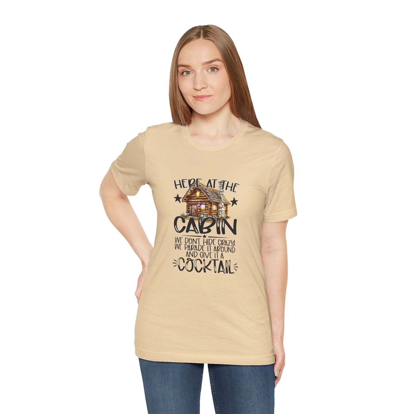 Cabin Vibes Unisex Short Sleeve Tee - Perfect for Cocktail Lovers