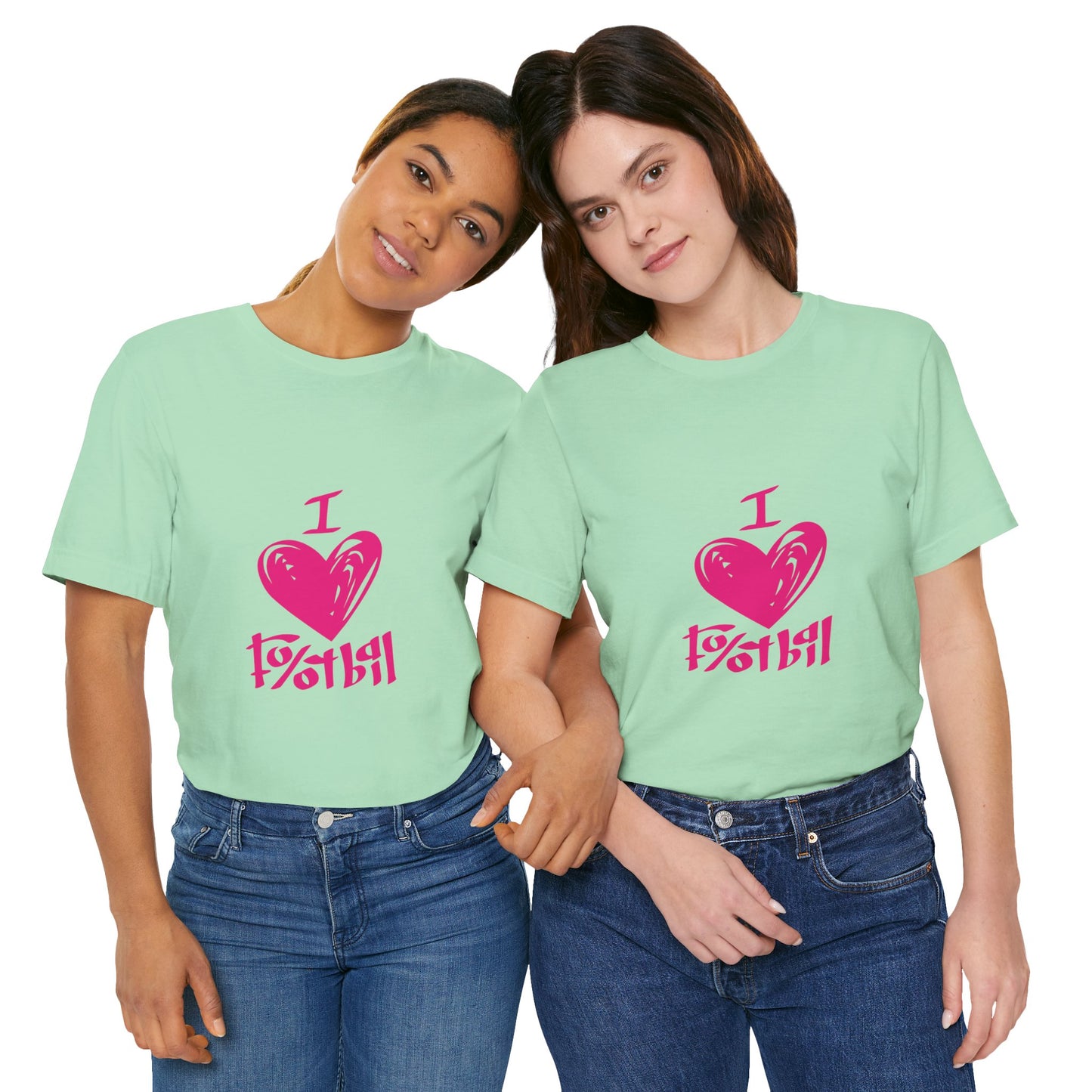 "I Love Football" T-Shirt | Classic Game Day Tee - Perfect for Sports Fans, Game Day, Birthday Gifts, Casual Wear, Team Spirit