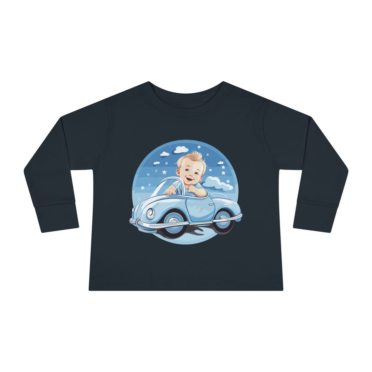 Unisex Graphic 100% Combed Cotton Toddler Fit Long Sleeve Tee