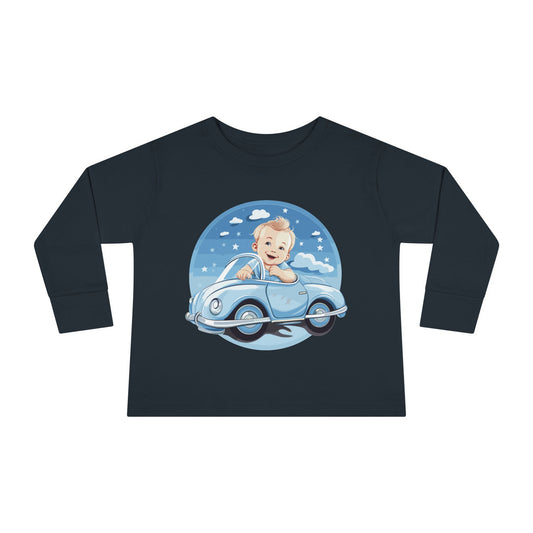 Unisex Graphic 100% Combed Cotton Toddler Fit Long Sleeve Tee