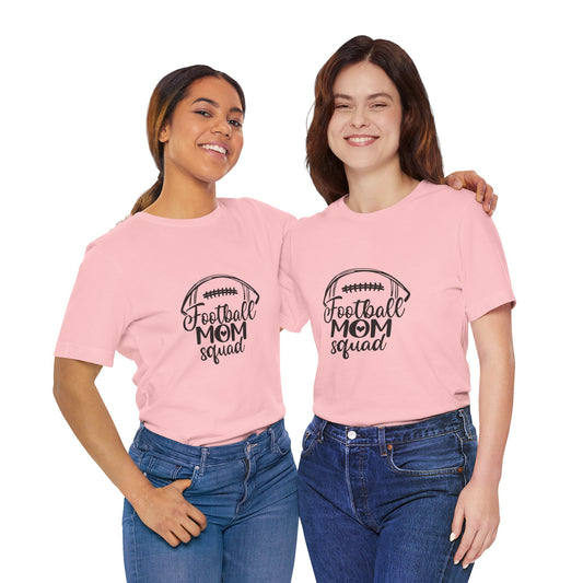 "Football Mom Squad" T-Shirt | Game Day Mom Shirt, Unisex Jersey Short Sleeve T-Shirt for Football Moms, Sports Shirt, Gift for Game Day, Team Spirit Wear