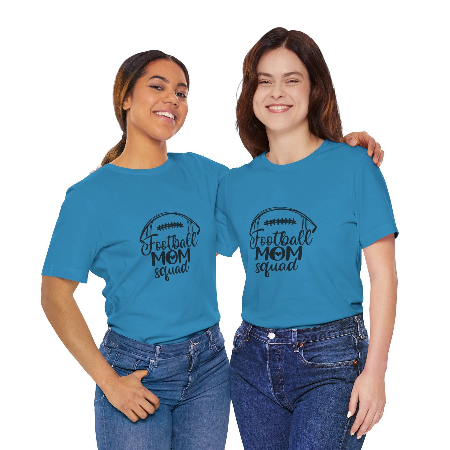"Football Mom Squad" T-Shirt | Game Day Mom Shirt, Unisex Jersey Short Sleeve T-Shirt for Football Moms, Sports Shirt, Gift for Game Day, Team Spirit Wear