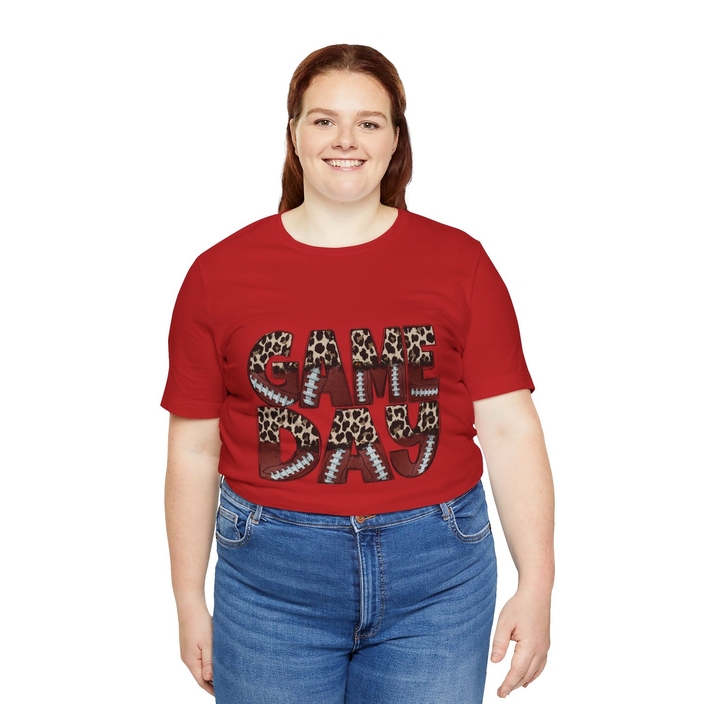 Leopard Print Game Day T-Shirt | Women's Gameday Tee, Unisex T-Shirt for Sports Fans, College Game Day Shirt, Tailgate Party Outfit, Casual Comfort Wear