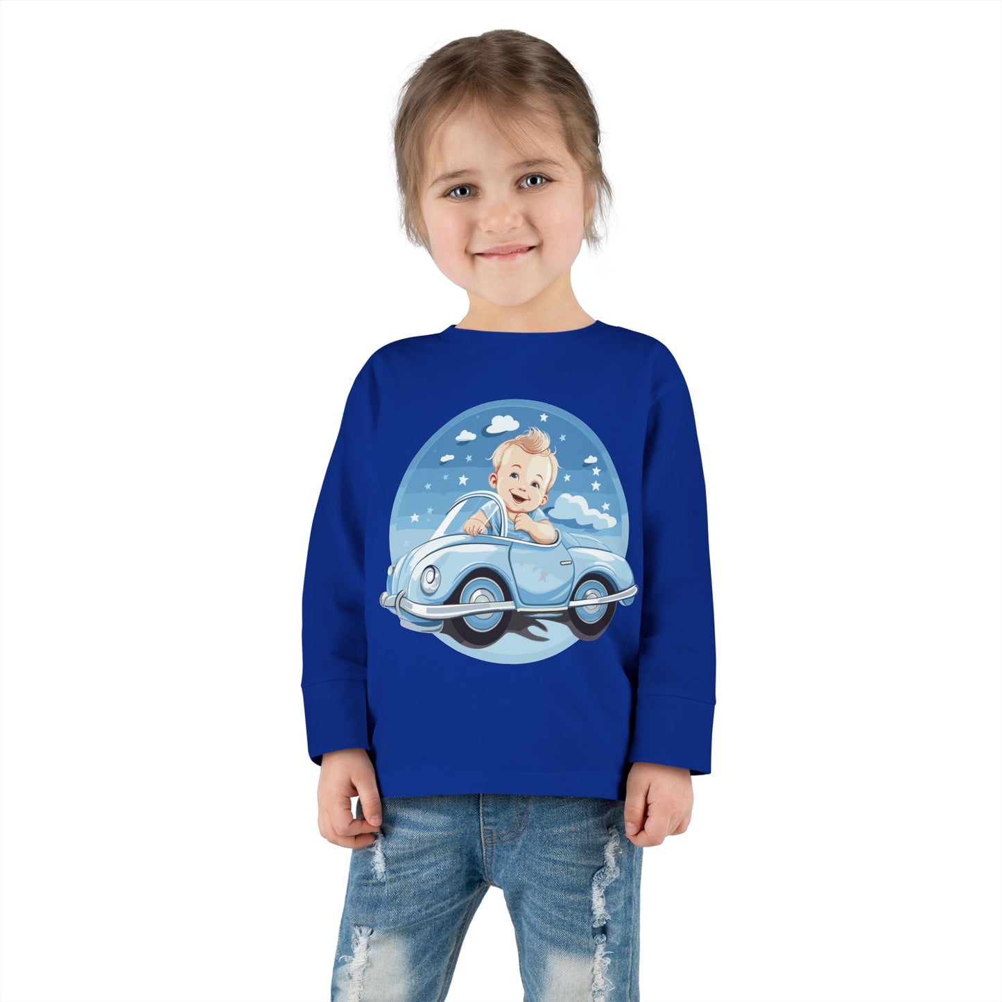 Unisex Graphic 100% Combed Cotton Toddler Fit Long Sleeve Tee