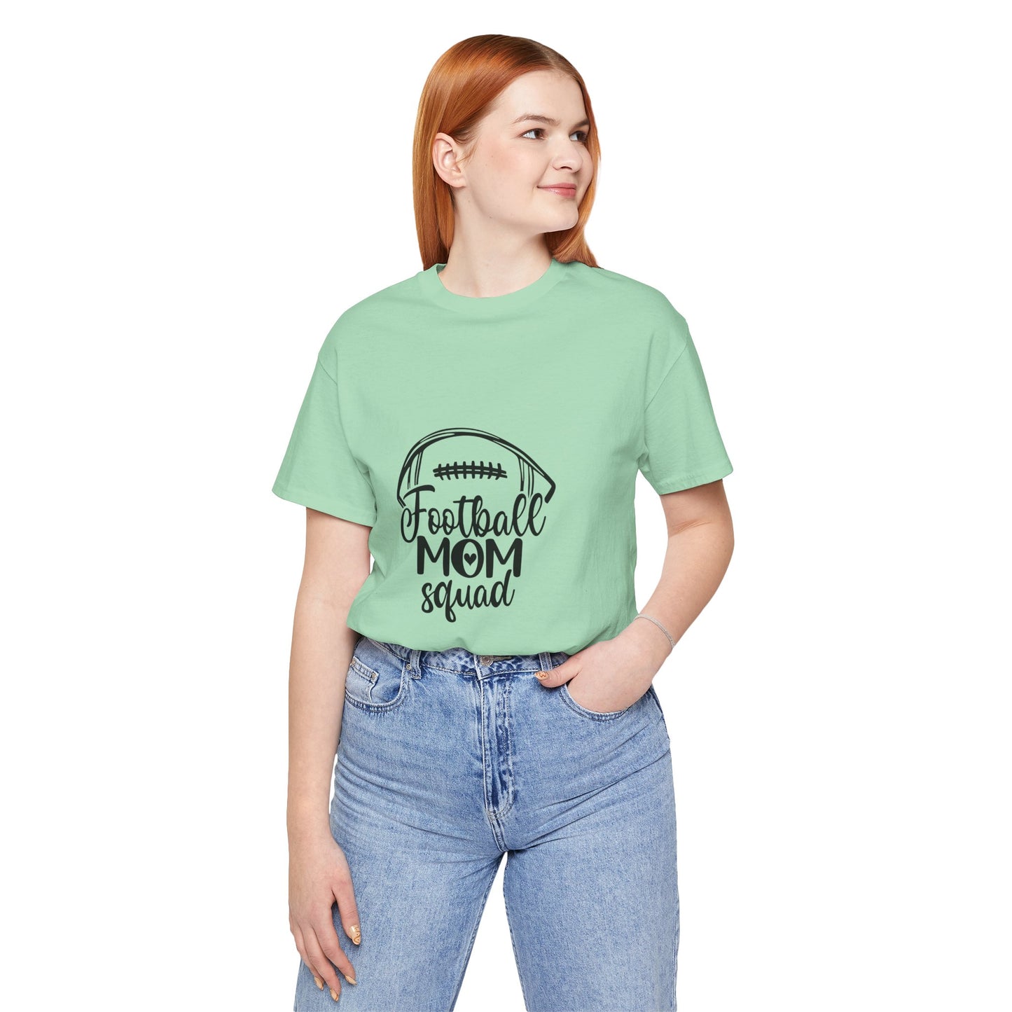 "Football Mom Squad" T-Shirt | Game Day Mom Shirt, Unisex Jersey Short Sleeve T-Shirt for Football Moms, Sports Shirt, Gift for Game Day, Team Spirit Wear
