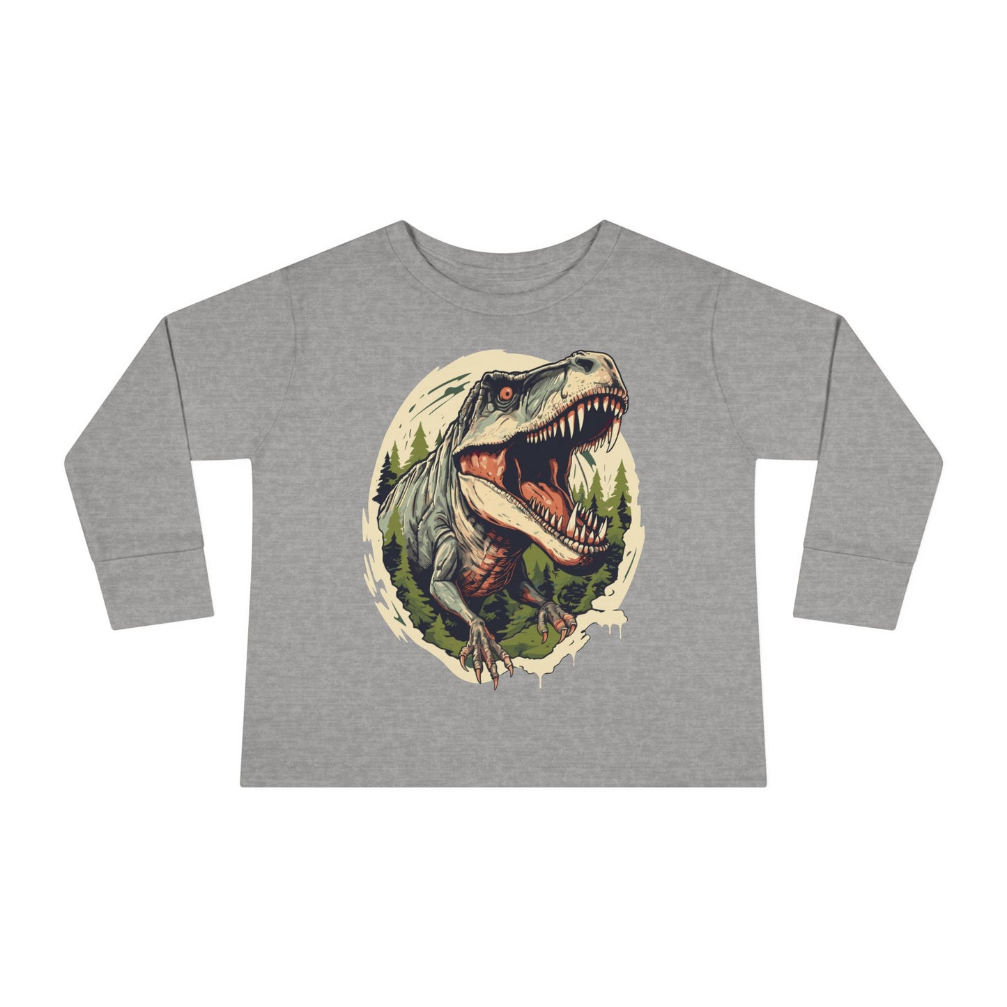 Unisex Dinosaur Graphic 100% Cotton Child Long Sleeve T-Shirt