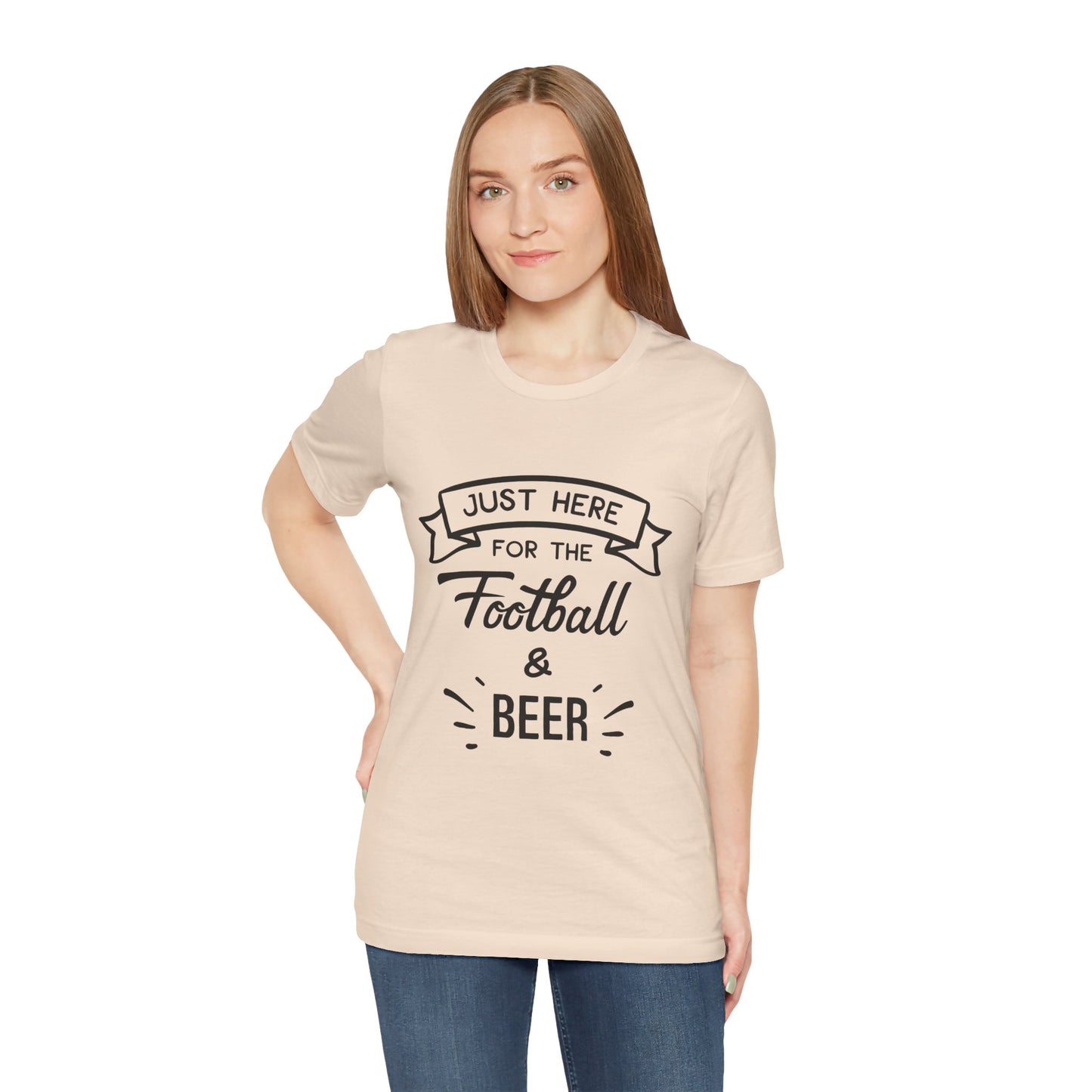"Football & Beer" T-Shirt | Unisex Gameday Tee, Unisex T-Shirt, Casual Wear, Game Day Shirt, Tailgate Tee, Gift for Sports Fans, Summer Apparel