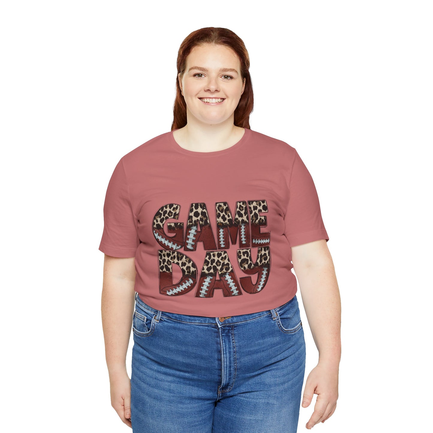 Leopard Print Game Day T-Shirt | Women's Gameday Tee, Unisex T-Shirt for Sports Fans, College Game Day Shirt, Tailgate Party Outfit, Casual Comfort Wear