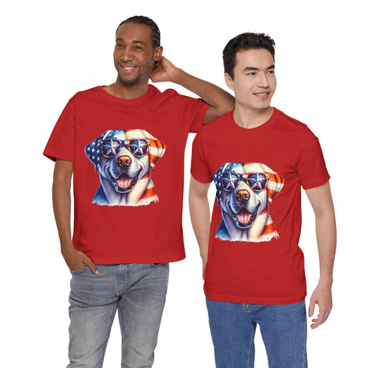 Patriotic Tee, Dog Flag Shirt, Patriotic Apparel, Red White Blue Tee, USA Patriotic Tee