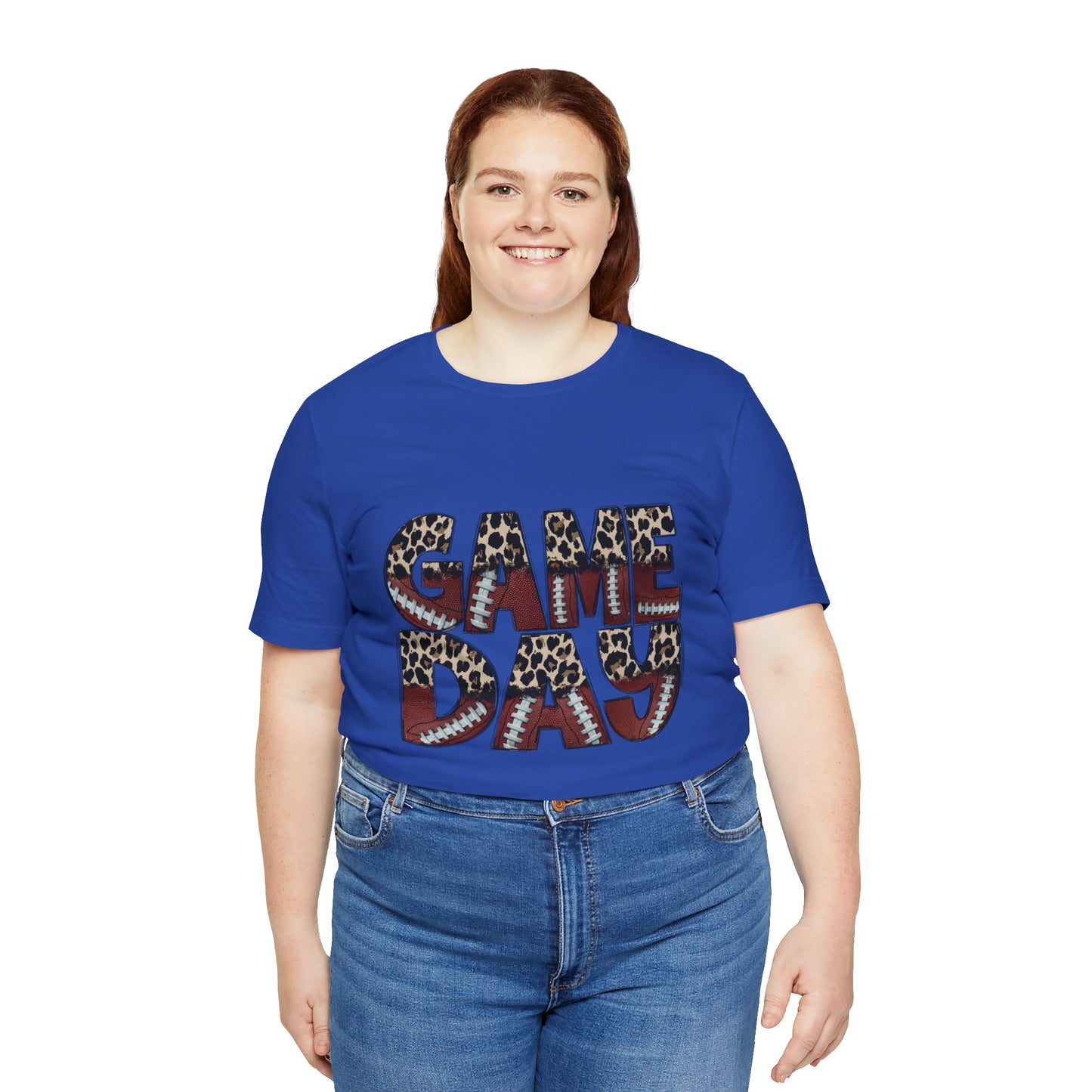Leopard Print Game Day T-Shirt | Women's Gameday Tee, Unisex T-Shirt for Sports Fans, College Game Day Shirt, Tailgate Party Outfit, Casual Comfort Wear