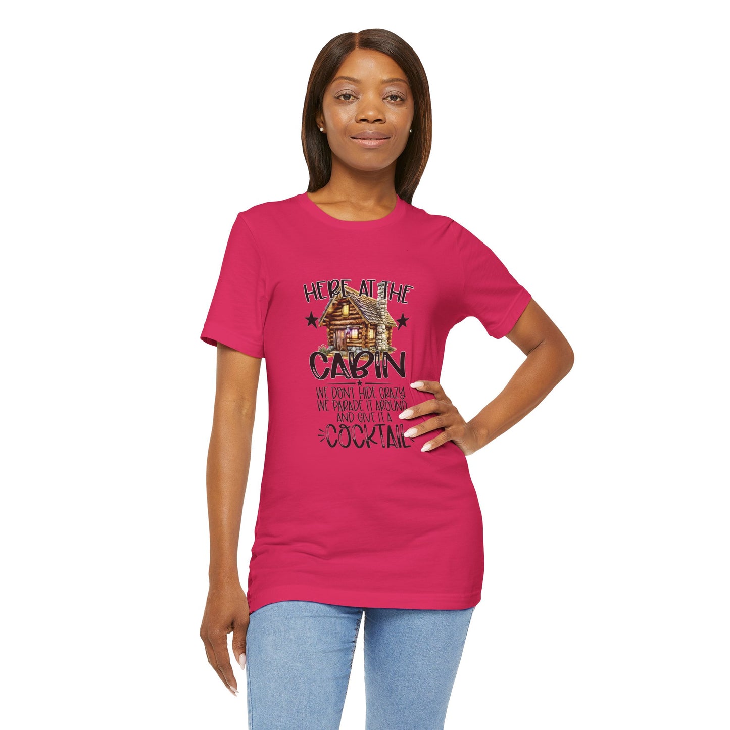 Cabin Vibes Unisex Short Sleeve Tee - Perfect for Cocktail Lovers