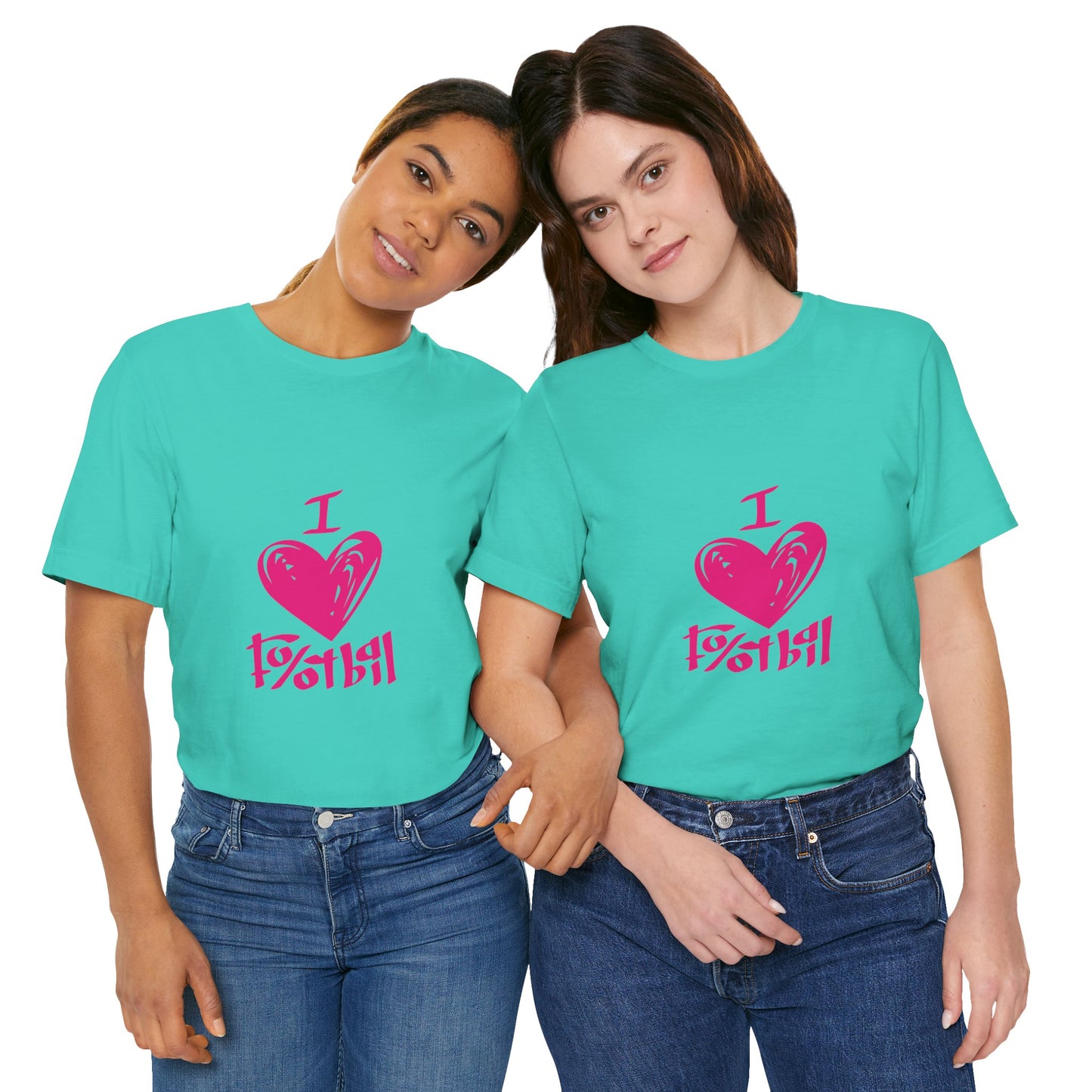 "I Love Football" T-Shirt | Classic Game Day Tee - Perfect for Sports Fans, Game Day, Birthday Gifts, Casual Wear, Team Spirit