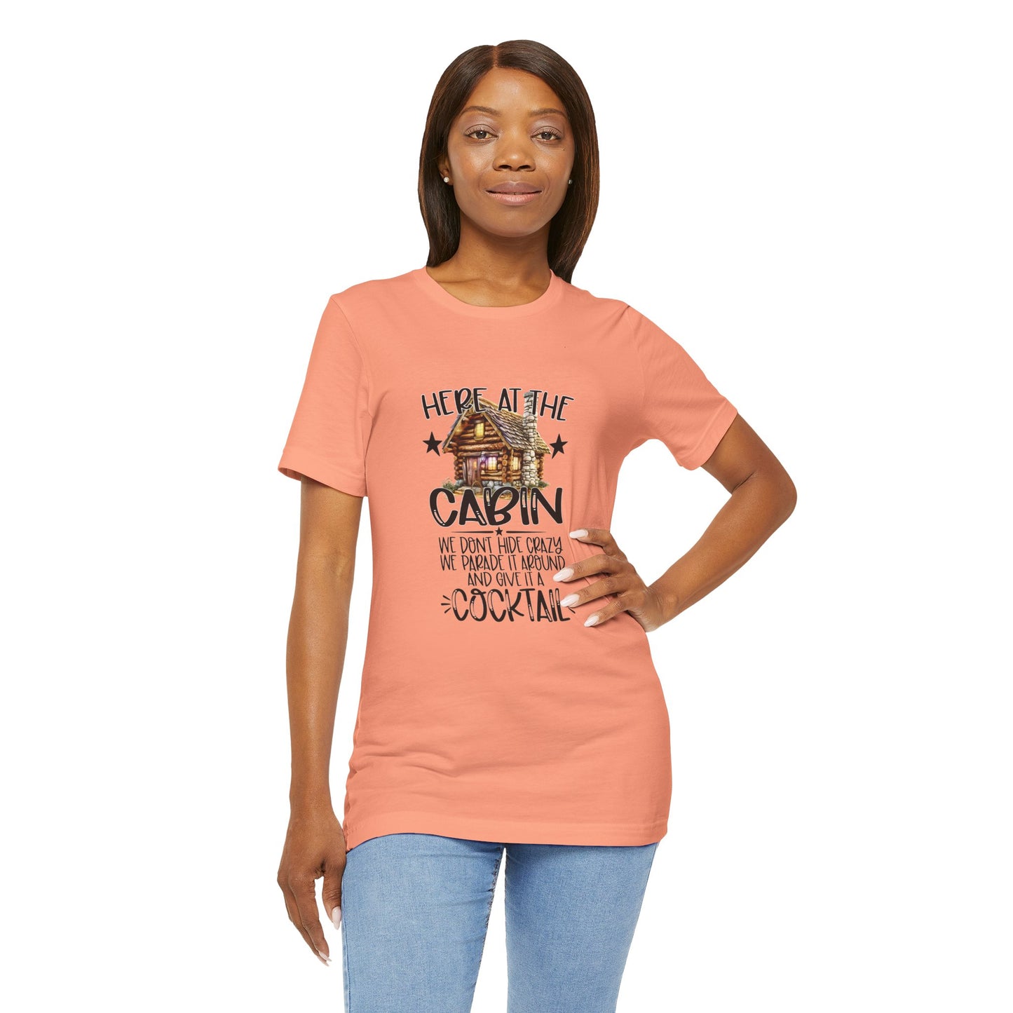 Cabin Vibes Unisex Short Sleeve Tee - Perfect for Cocktail Lovers