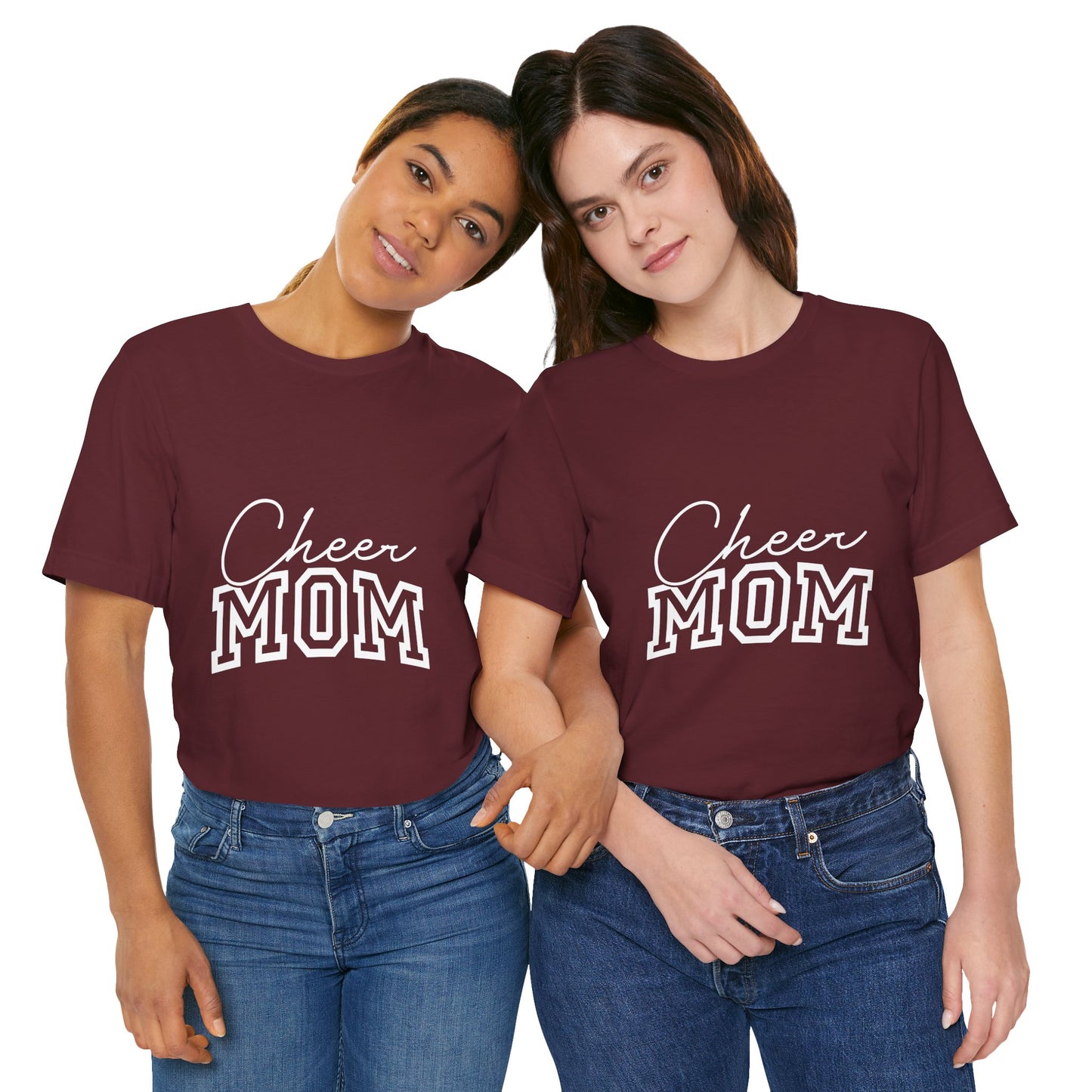 "Cheer Mom" T-Shirt | Game Day T-Shirt | Cheerleading Mom Tee, Perfect for Game Day, Mother's Day Gift, Cheer Team Spirit Shirt, Soft Cotton T-Shirt for Moms