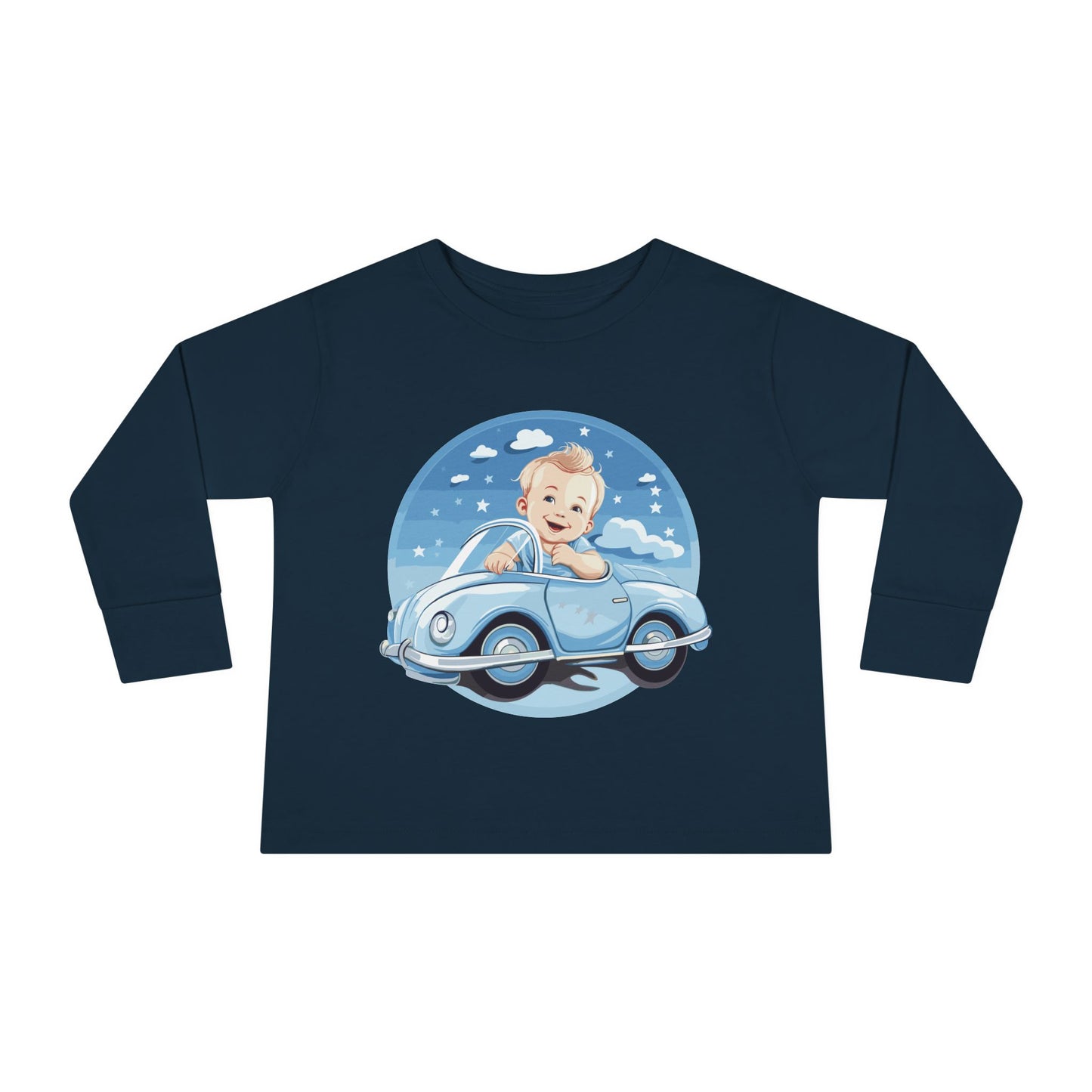 Unisex Graphic 100% Combed Cotton Toddler Fit Long Sleeve Tee