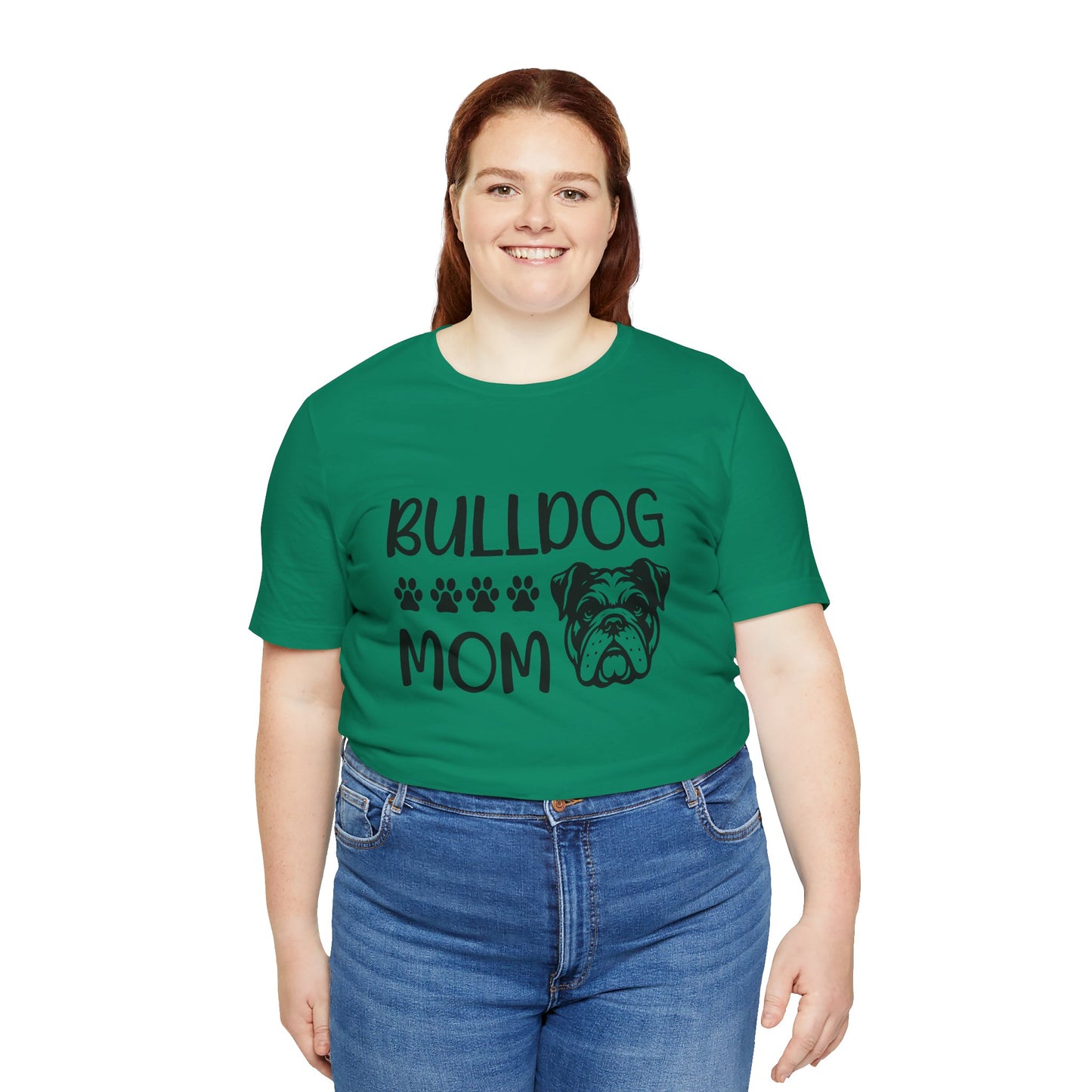"Bulldog Mom" T-Shirt | Women's Dog Mom Tee  | Dog Lover Tee, Pet Owner Gift, Mother's Day Shirt, Animal Lover Apparel, Funny Dog Mom Tee