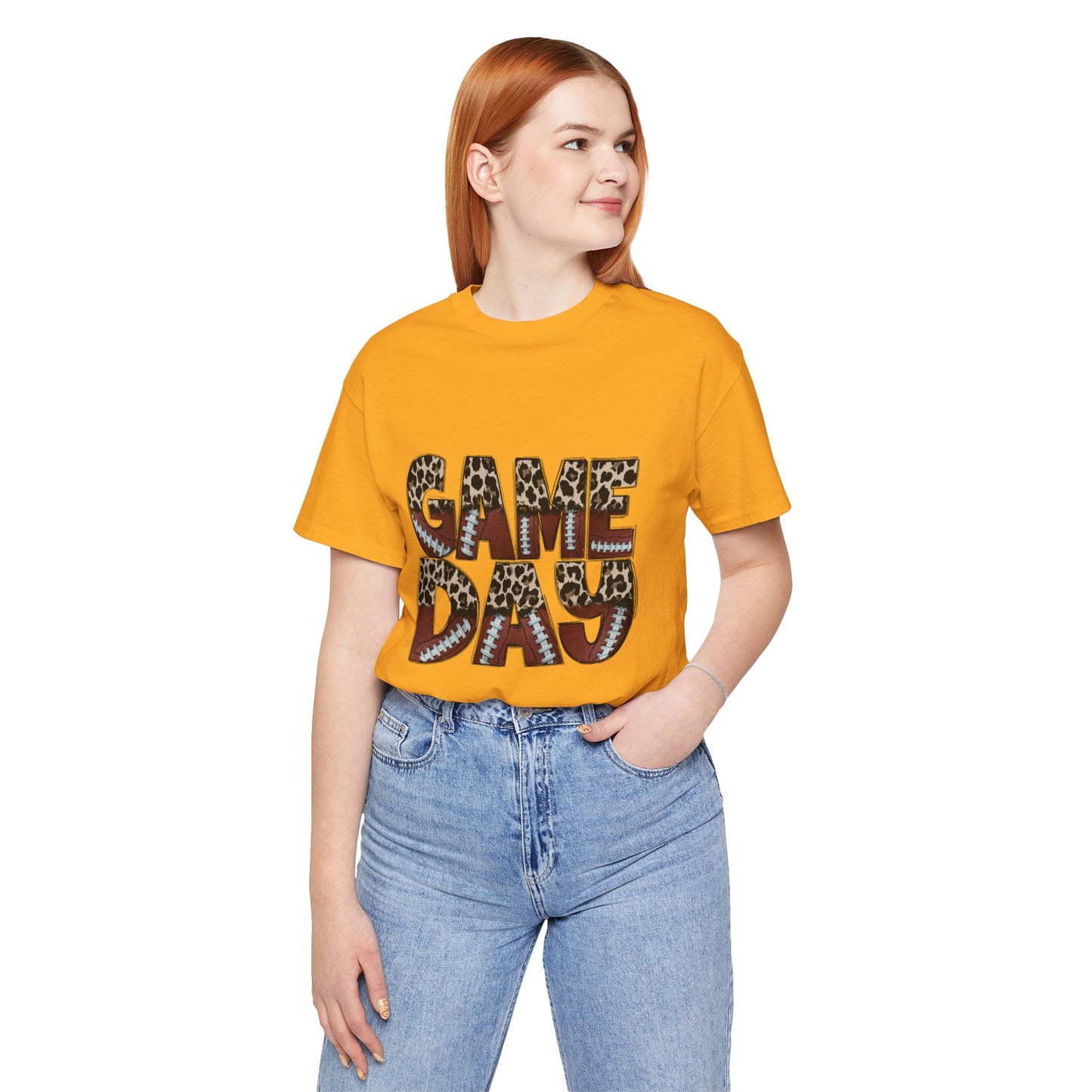 Leopard Print Game Day T-Shirt | Women's Gameday Tee, Unisex T-Shirt for Sports Fans, College Game Day Shirt, Tailgate Party Outfit, Casual Comfort Wear
