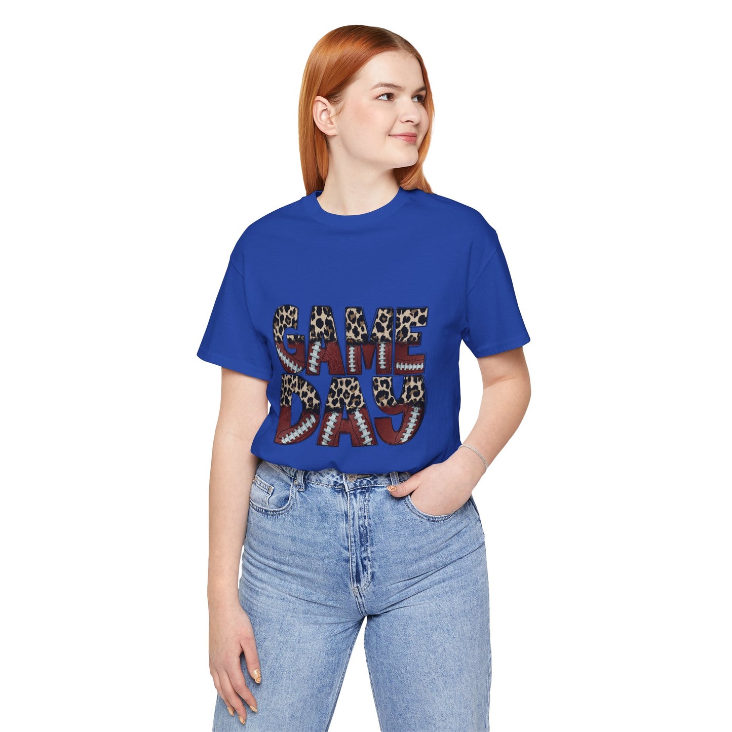 Leopard Print Game Day T-Shirt | Women's Gameday Tee, Unisex T-Shirt for Sports Fans, College Game Day Shirt, Tailgate Party Outfit, Casual Comfort Wear