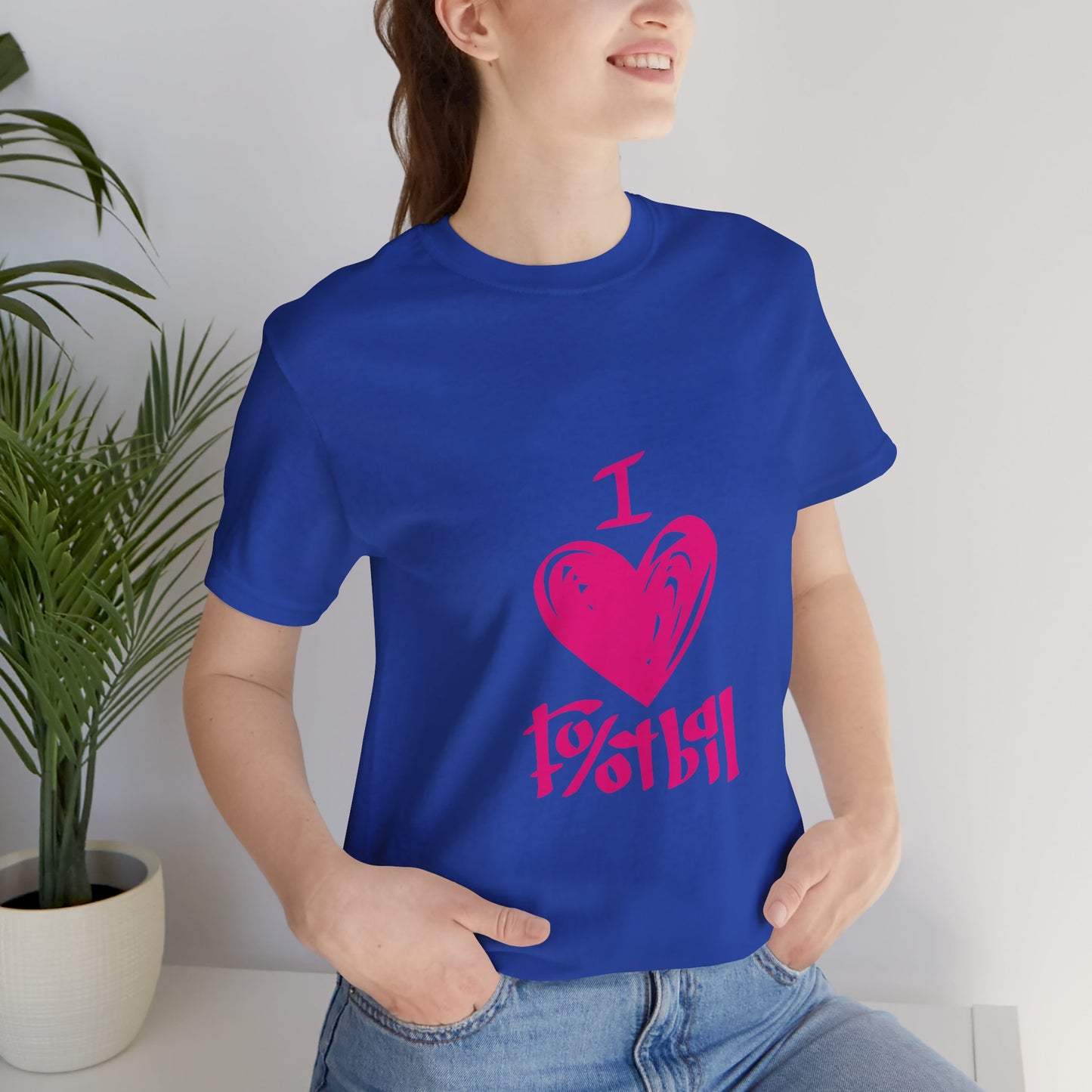"I Love Football" T-Shirt | Classic Game Day Tee - Perfect for Sports Fans, Game Day, Birthday Gifts, Casual Wear, Team Spirit