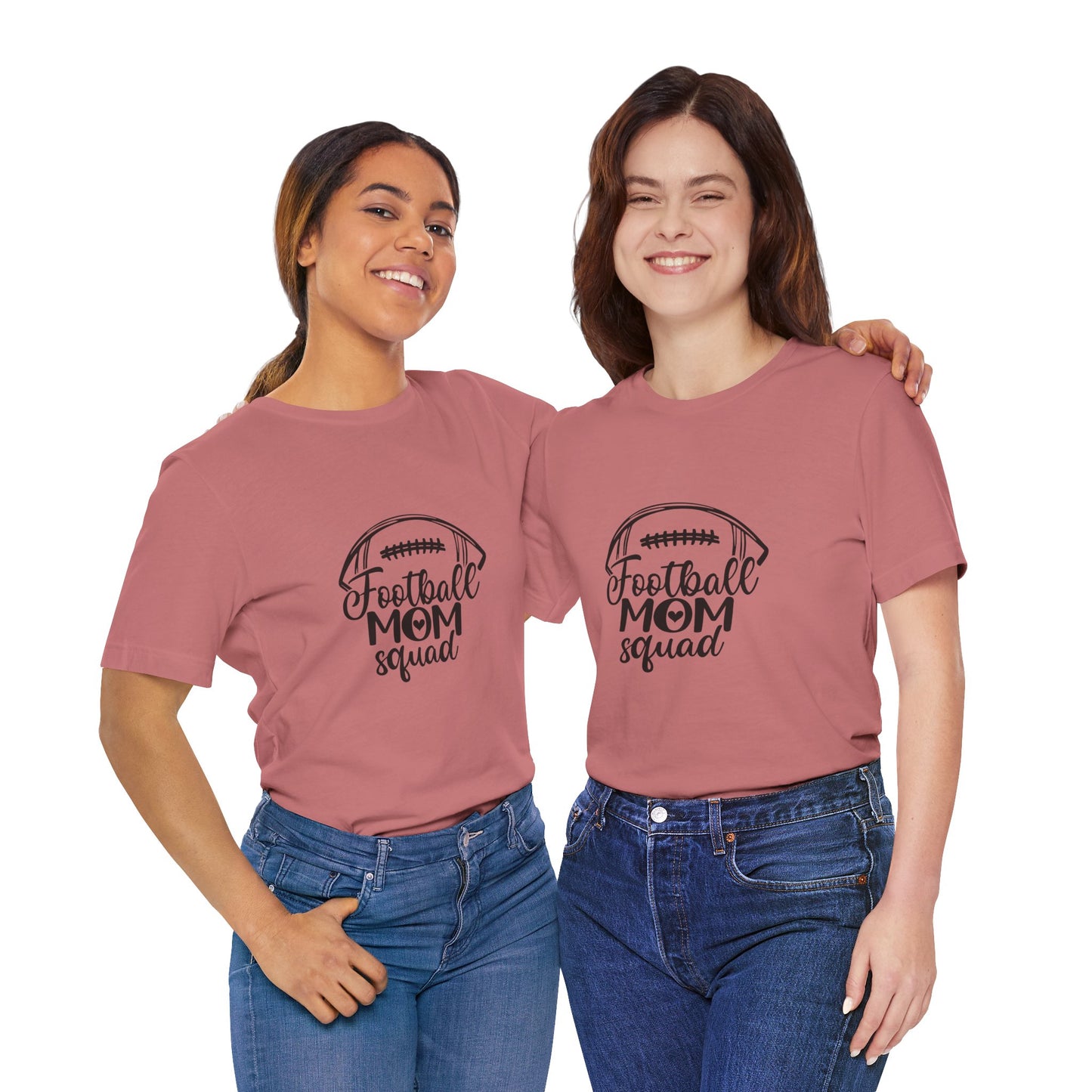 "Football Mom Squad" T-Shirt | Game Day Mom Shirt, Unisex Jersey Short Sleeve T-Shirt for Football Moms, Sports Shirt, Gift for Game Day, Team Spirit Wear