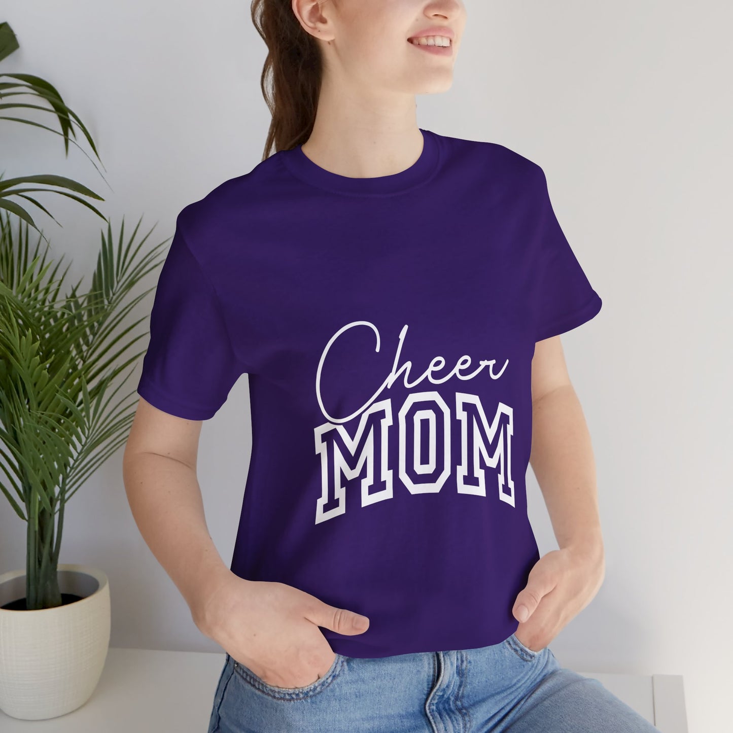 "Cheer Mom" T-Shirt | Game Day T-Shirt | Cheerleading Mom Tee, Perfect for Game Day, Mother's Day Gift, Cheer Team Spirit Shirt, Soft Cotton T-Shirt for Moms