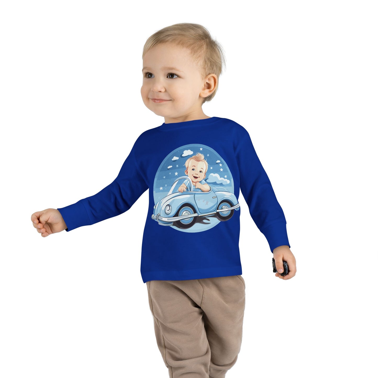 Unisex Graphic 100% Combed Cotton Toddler Fit Long Sleeve Tee