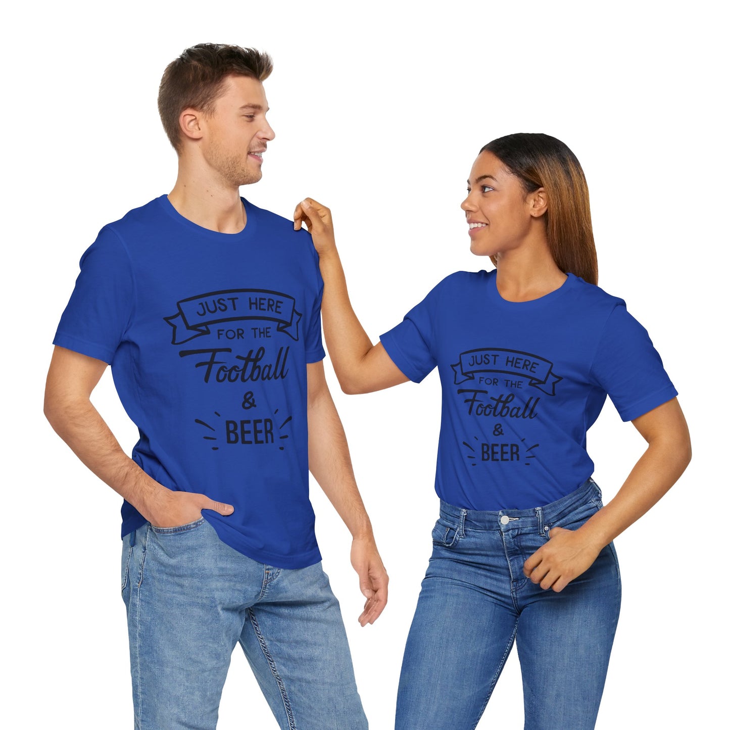 "Football & Beer" T-Shirt | Unisex Gameday Tee, Unisex T-Shirt, Casual Wear, Game Day Shirt, Tailgate Tee, Gift for Sports Fans, Summer Apparel