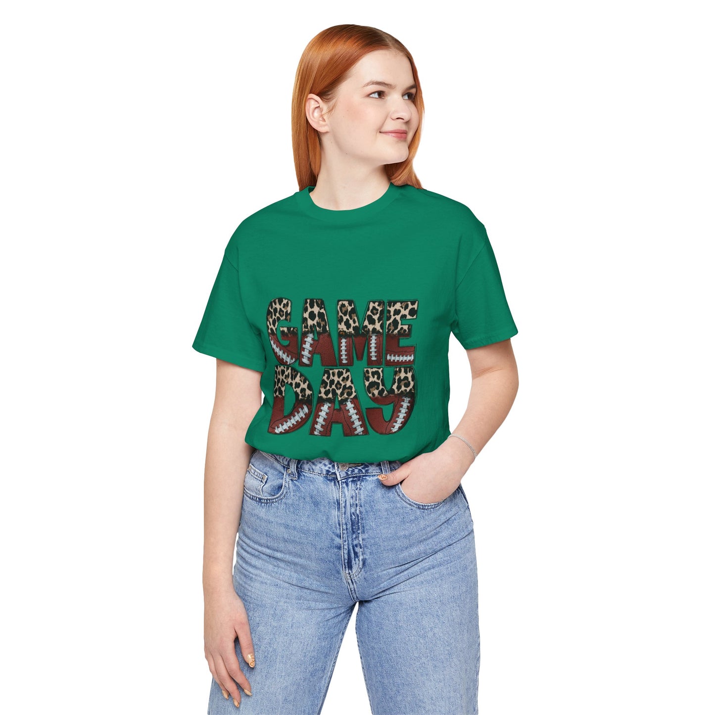 Leopard Print Game Day T-Shirt | Women's Gameday Tee, Unisex T-Shirt for Sports Fans, College Game Day Shirt, Tailgate Party Outfit, Casual Comfort Wear