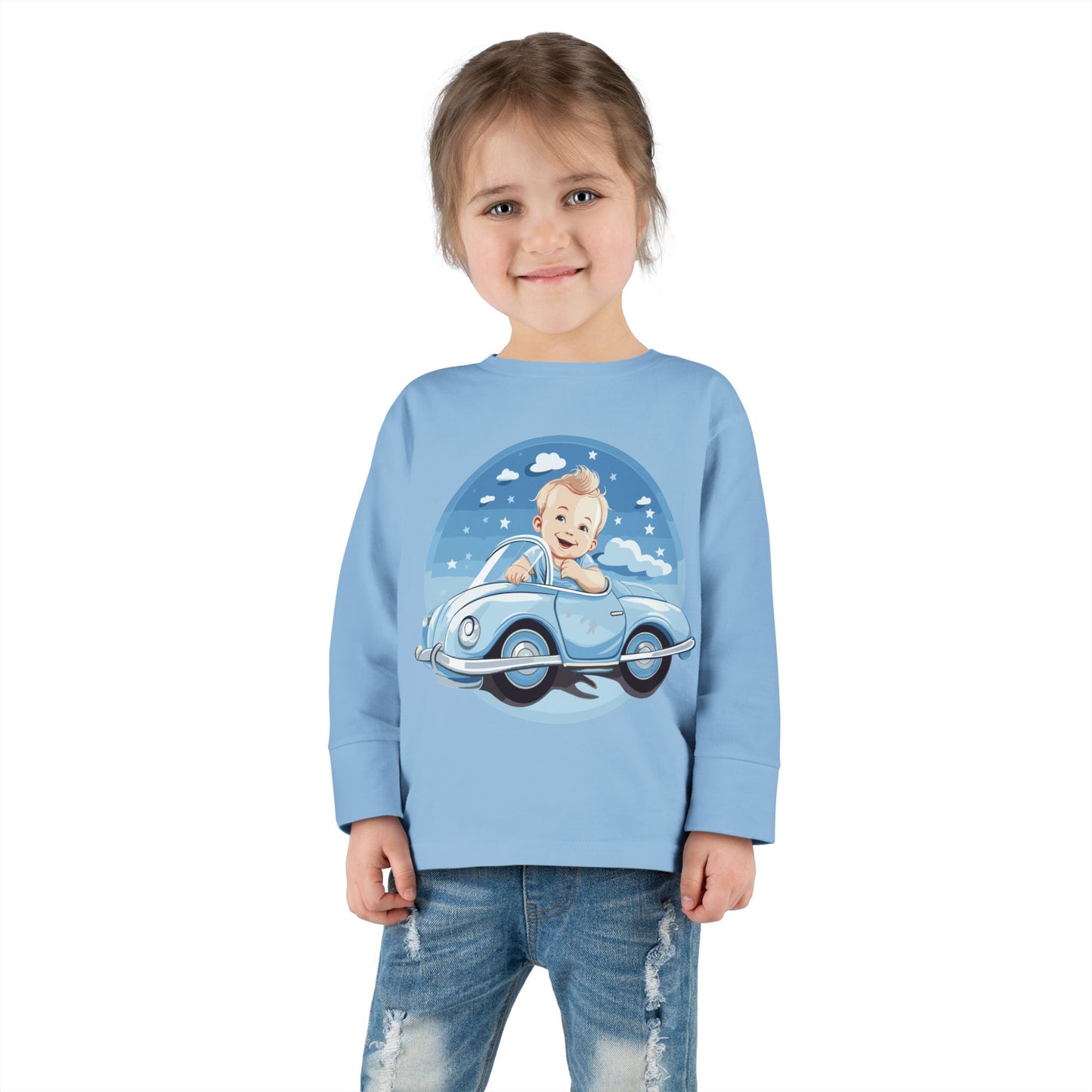 Unisex Graphic 100% Combed Cotton Toddler Fit Long Sleeve Tee