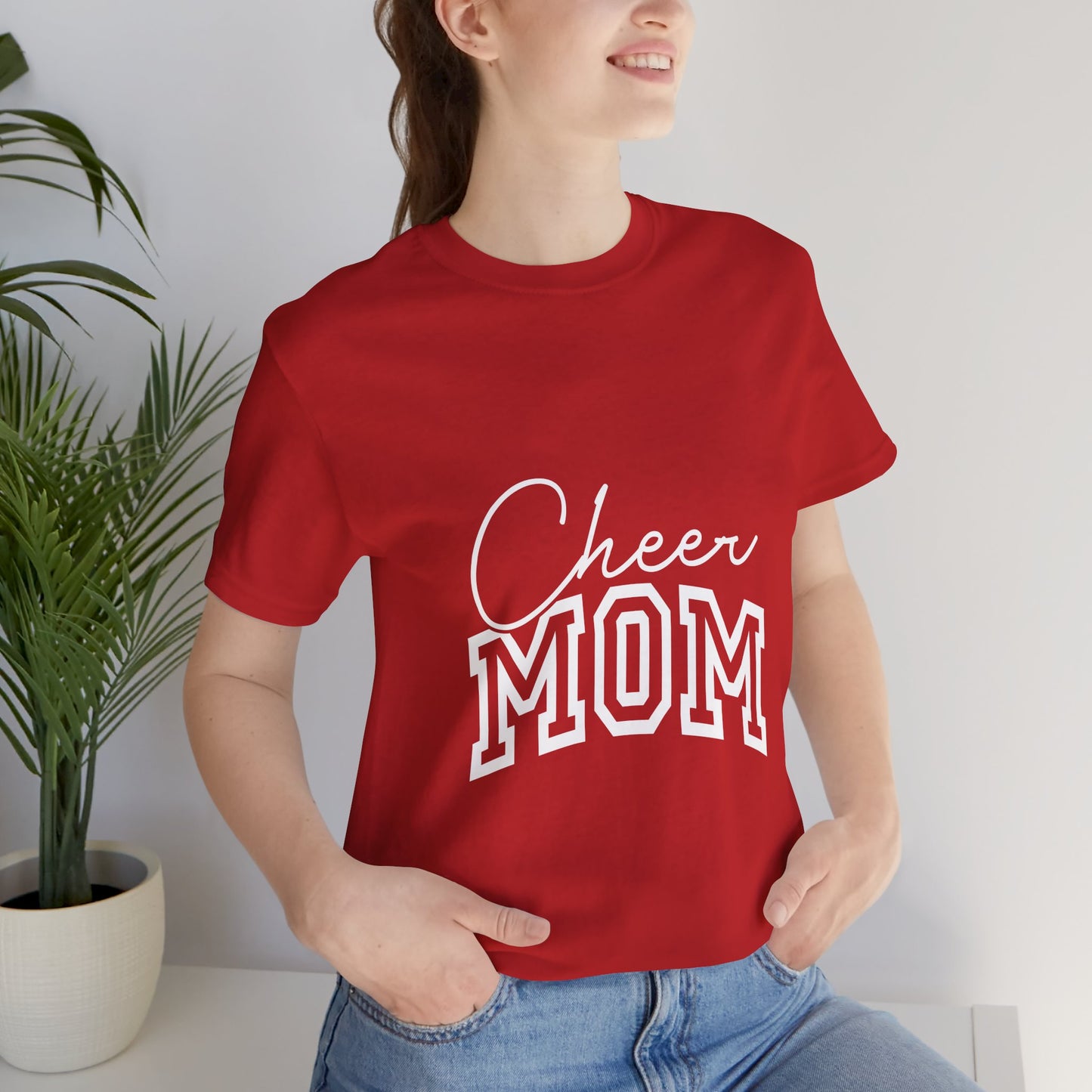 "Cheer Mom" T-Shirt | Game Day T-Shirt | Cheerleading Mom Tee, Perfect for Game Day, Mother's Day Gift, Cheer Team Spirit Shirt, Soft Cotton T-Shirt for Moms