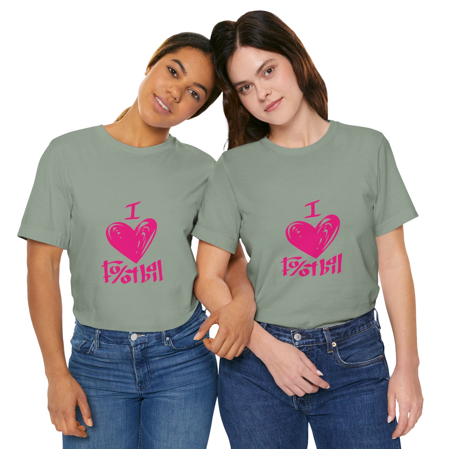 "I Love Football" T-Shirt | Classic Game Day Tee - Perfect for Sports Fans, Game Day, Birthday Gifts, Casual Wear, Team Spirit
