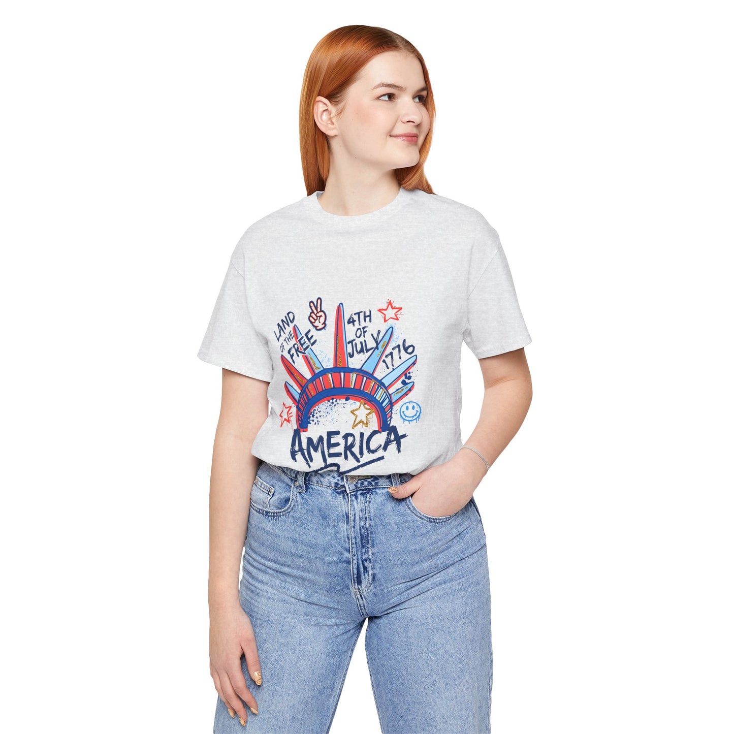 Patriotic Graphic Tee for Independence Day, 4th of July Shirt, Freedom Celebration Apparel, Gift for American Pride, Casual Summer Wear