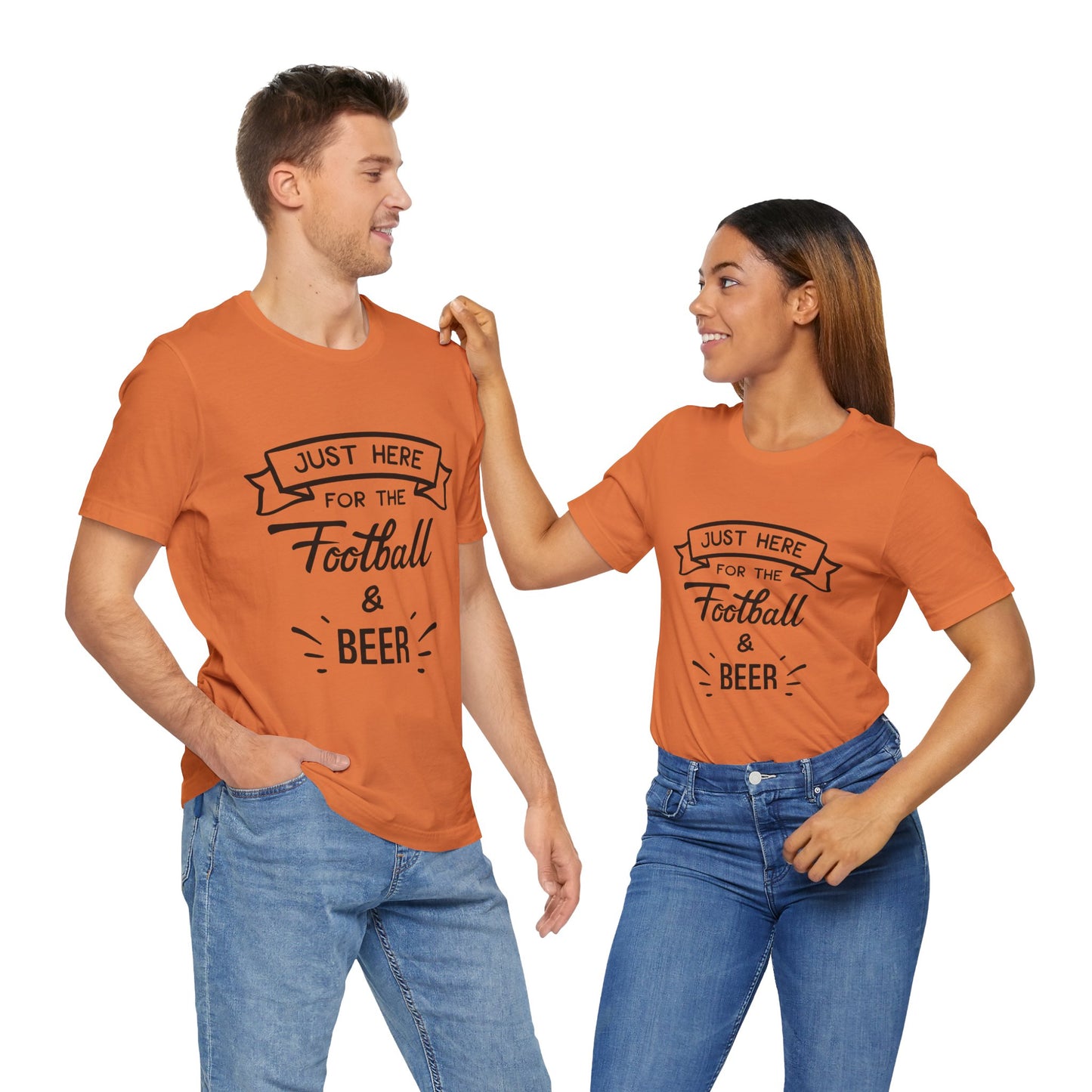 "Football & Beer" T-Shirt | Unisex Gameday Tee, Unisex T-Shirt, Casual Wear, Game Day Shirt, Tailgate Tee, Gift for Sports Fans, Summer Apparel