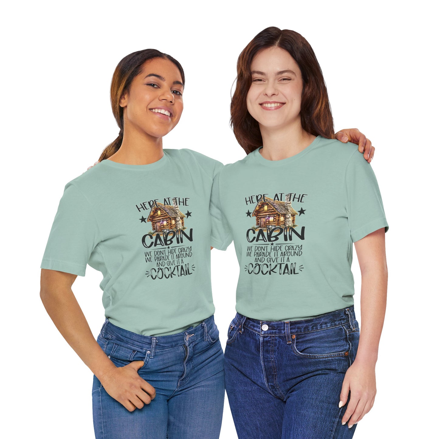 Cabin Vibes Unisex Short Sleeve Tee - Perfect for Cocktail Lovers