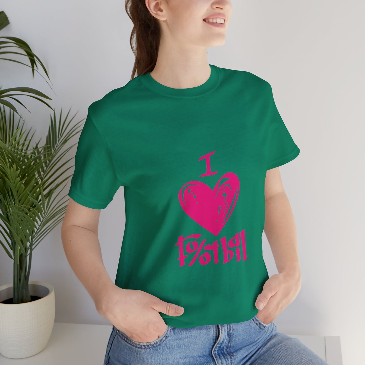 "I Love Football" T-Shirt | Classic Game Day Tee - Perfect for Sports Fans, Game Day, Birthday Gifts, Casual Wear, Team Spirit