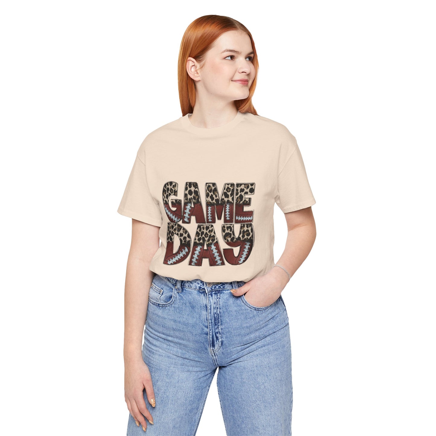 Leopard Print Game Day T-Shirt | Women's Gameday Tee, Unisex T-Shirt for Sports Fans, College Game Day Shirt, Tailgate Party Outfit, Casual Comfort Wear