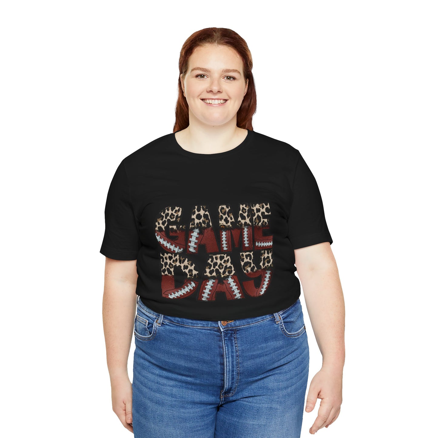 Leopard Print Game Day T-Shirt | Women's Gameday Tee, Unisex T-Shirt for Sports Fans, College Game Day Shirt, Tailgate Party Outfit, Casual Comfort Wear