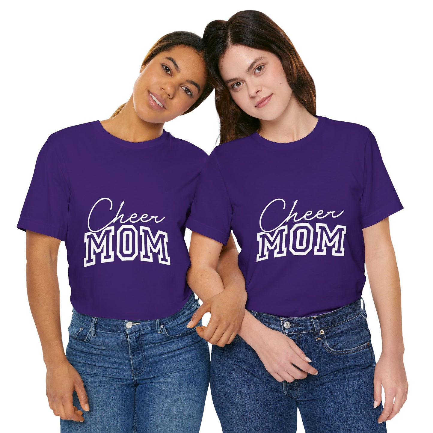 "Cheer Mom" T-Shirt | Game Day T-Shirt | Cheerleading Mom Tee, Perfect for Game Day, Mother's Day Gift, Cheer Team Spirit Shirt, Soft Cotton T-Shirt for Moms