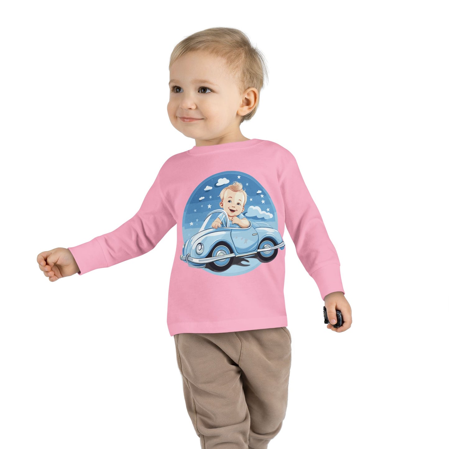 Unisex Graphic 100% Combed Cotton Toddler Fit Long Sleeve Tee