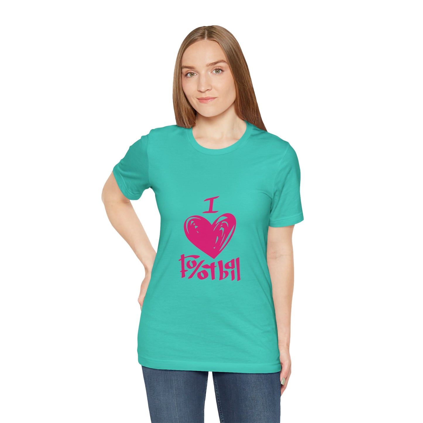 "I Love Football" T-Shirt | Classic Game Day Tee - Perfect for Sports Fans, Game Day, Birthday Gifts, Casual Wear, Team Spirit