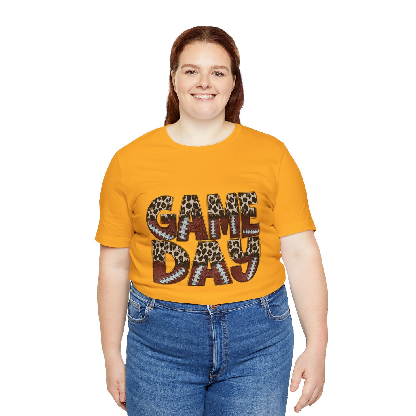 Leopard Print Game Day T-Shirt | Women's Gameday Tee, Unisex T-Shirt for Sports Fans, College Game Day Shirt, Tailgate Party Outfit, Casual Comfort Wear