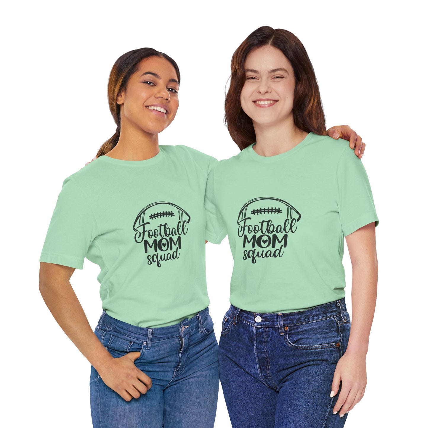 "Football Mom Squad" T-Shirt | Game Day Mom Shirt, Unisex Jersey Short Sleeve T-Shirt for Football Moms, Sports Shirt, Gift for Game Day, Team Spirit Wear