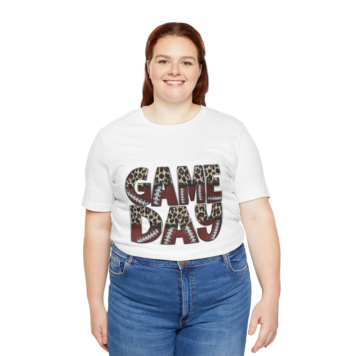 Leopard Print Game Day T-Shirt | Women's Gameday Tee, Unisex T-Shirt for Sports Fans, College Game Day Shirt, Tailgate Party Outfit, Casual Comfort Wear