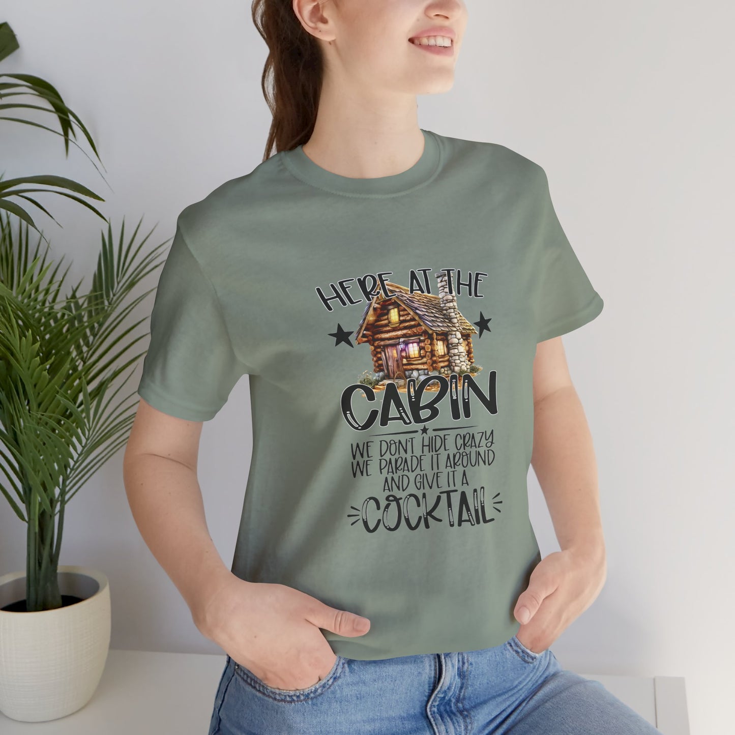 Cabin Vibes Unisex Short Sleeve Tee - Perfect for Cocktail Lovers