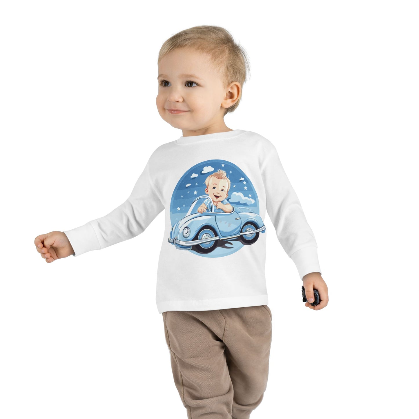 Unisex Graphic 100% Combed Cotton Toddler Fit Long Sleeve Tee