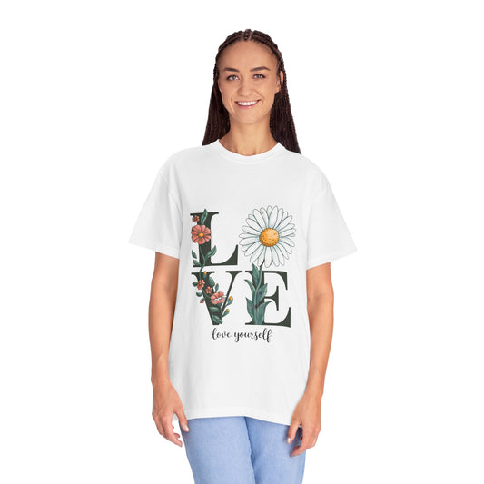 Love Yourself-Cute Daisy T-Shirt for Self-Love, Positivity, Confidence, Happiness, Empowerment, Inspiration, Motivation, and Strength