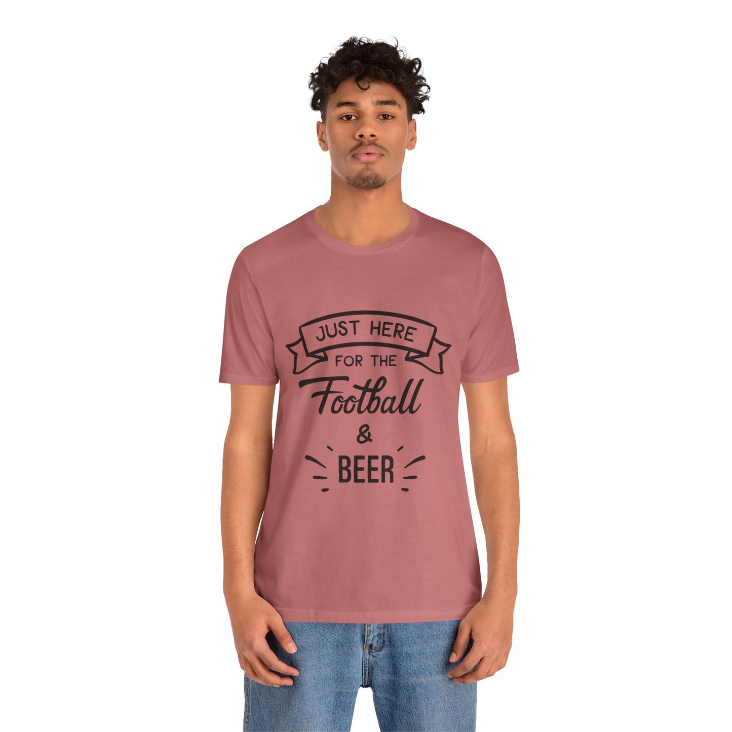 "Football & Beer" T-Shirt | Unisex Gameday Tee, Unisex T-Shirt, Casual Wear, Game Day Shirt, Tailgate Tee, Gift for Sports Fans, Summer Apparel