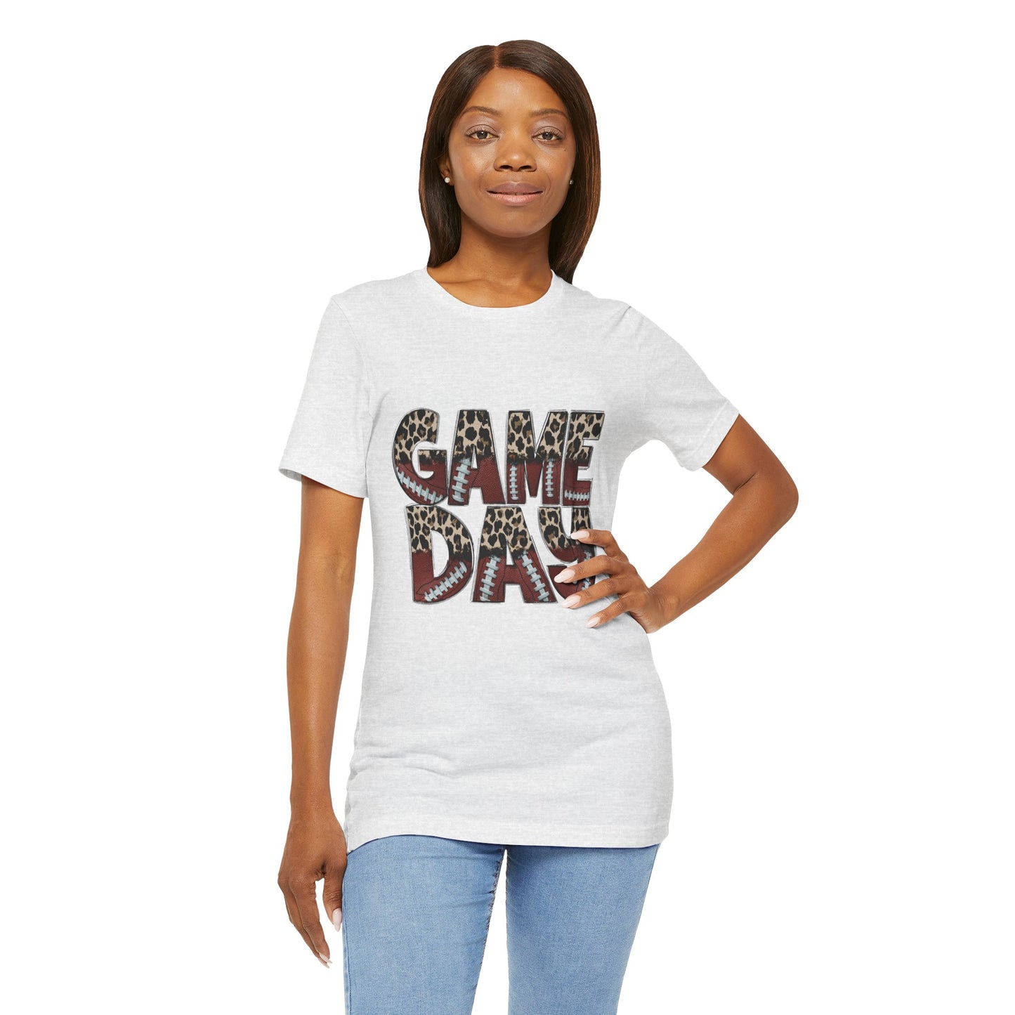Leopard Print Game Day T-Shirt | Women's Gameday Tee, Unisex T-Shirt for Sports Fans, College Game Day Shirt, Tailgate Party Outfit, Casual Comfort Wear